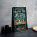 a picture of a crafting zone sign on a table