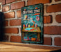 a picture of a crafting zone on a brick wall