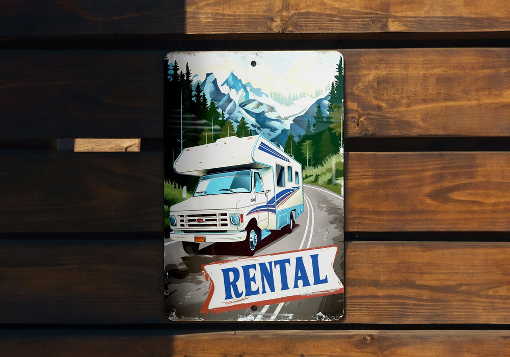 a sign on a wooden wall that says rental
