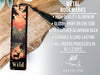 a bookmark with a picture of a forest on it