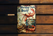Vintage Shrimp Tank Metal Sign, Tiny & Busy, Driftwood Decor, Aquarium Essentials, Quirky Home Decor
