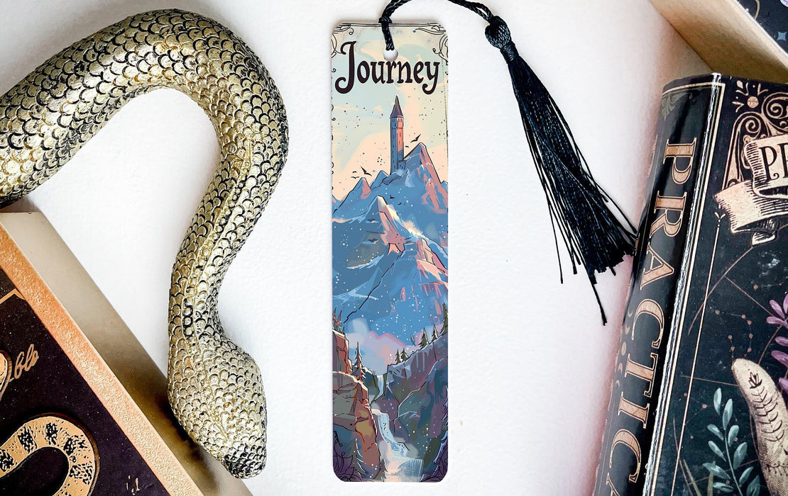 a bookmark with a picture of a snake on it