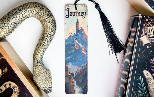 a bookmark with a picture of a snake on it