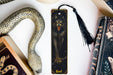 a bookmark with a picture of a wolf on it