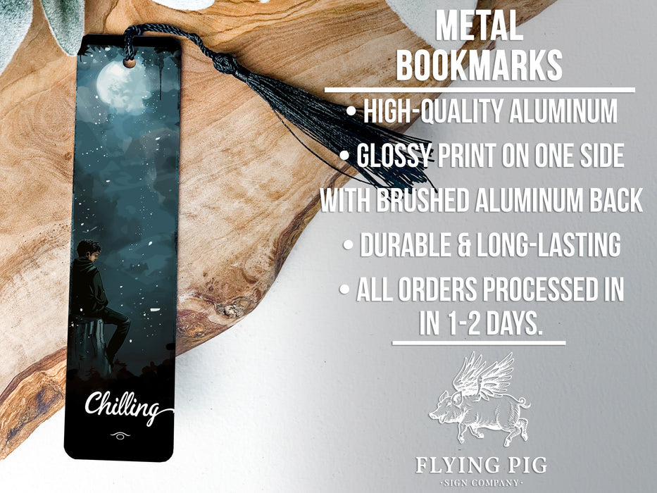 a bookmark with a picture of a man on it