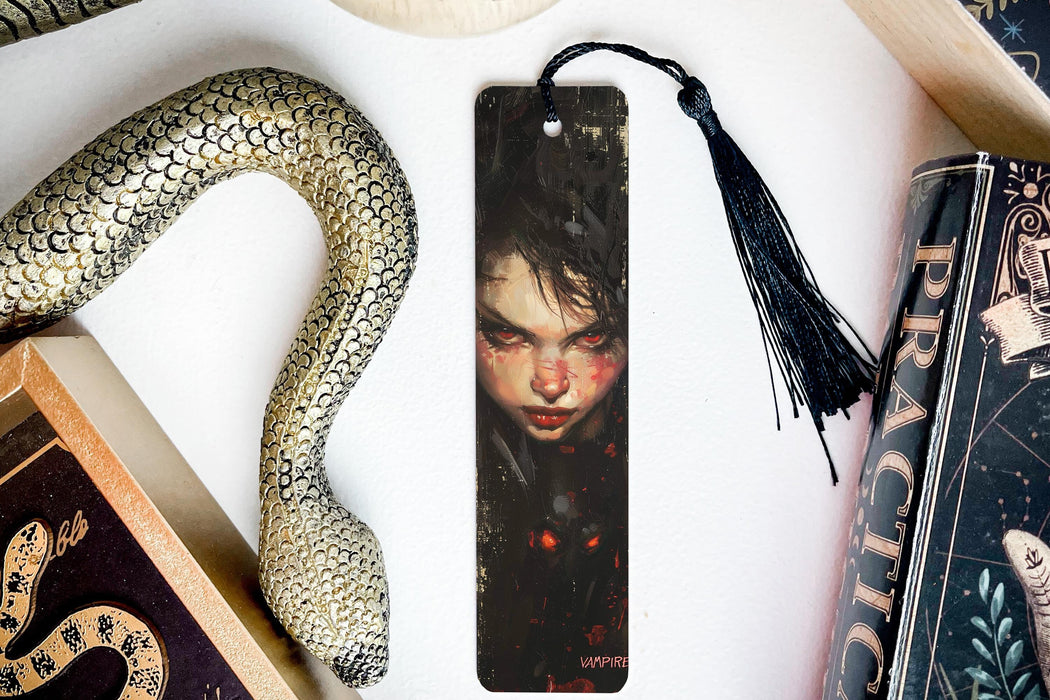 a bookmark with a picture of a woman on it