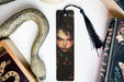 a bookmark with a picture of a woman on it
