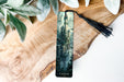 a bookmark with a picture of a castle on it