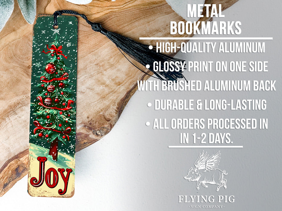 a bookmark with a christmas tree on it
