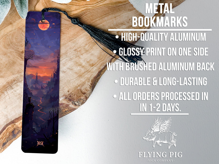 a bookmark with an image of a sunset