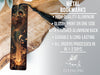 a metal bookmark with a picture of a woman on fire