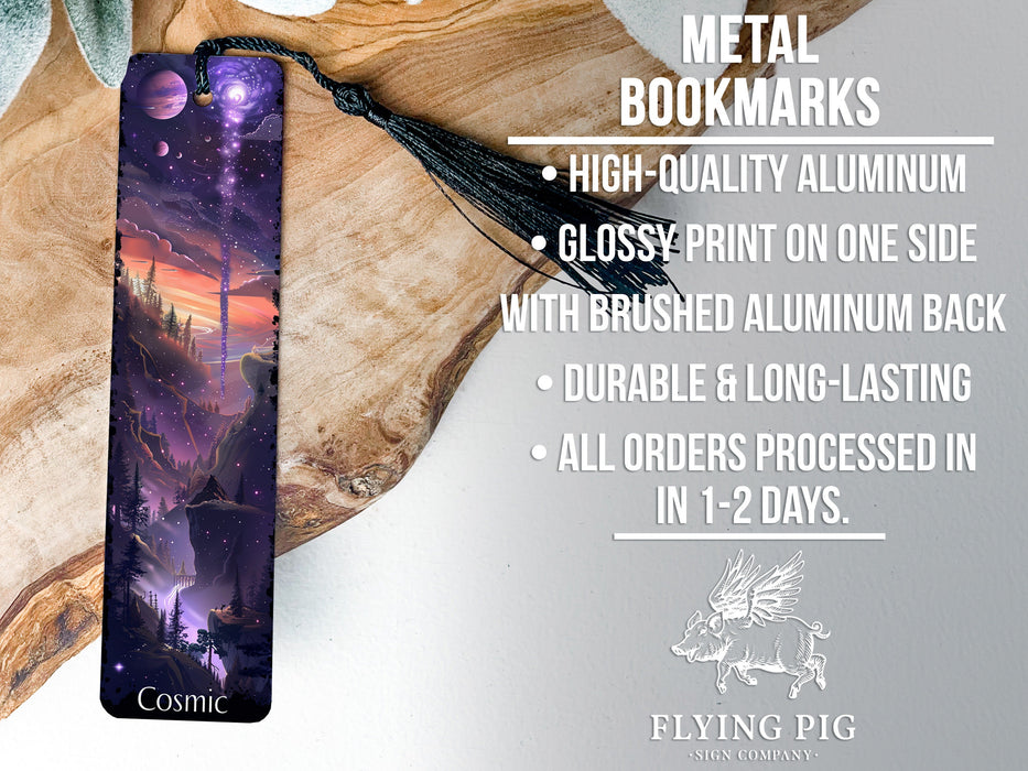 a bookmark with an image of a castle on it