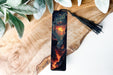a bookmark with a picture of a cat on it