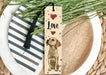 a bookmark with a picture of a dog on it