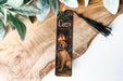 a bookmark with a picture of a dog on it
