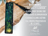 a bookmark with a picture of a green bottle on it