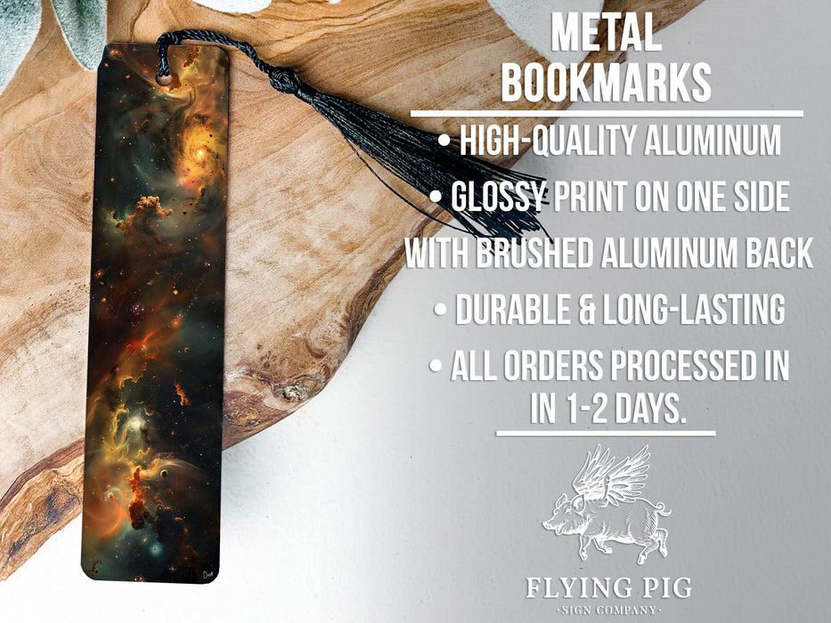 a bookmark with an image of a star cluster