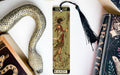 a bookmark with a picture of a demon on it