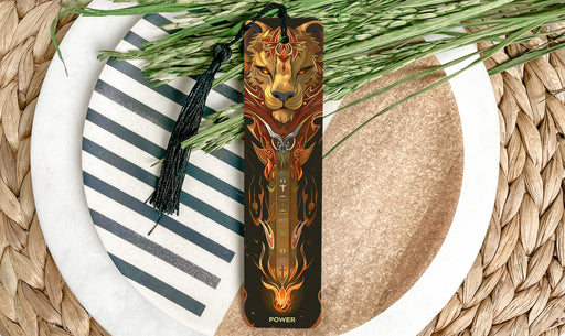 a picture of a bookmark on a plate