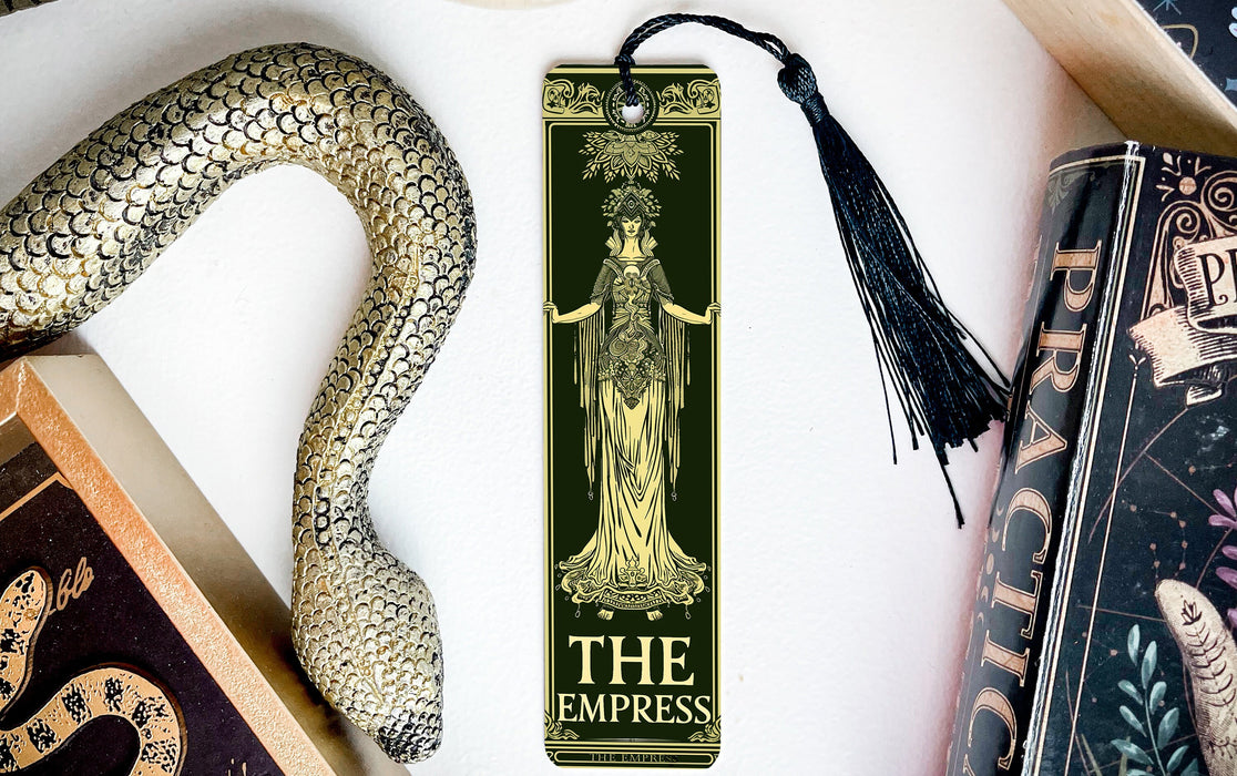 a bookmark with an image of a woman on it