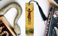 a bookmark with an image of a person on it