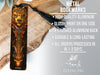 a metal bookmark with a lion head on it