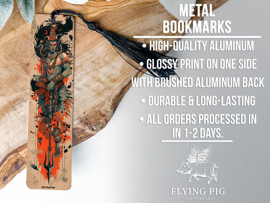 a bookmark with an image of a demon on it
