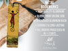 a bookmark with an image of a man on it