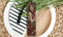 a bookmark with a picture of a woman on it