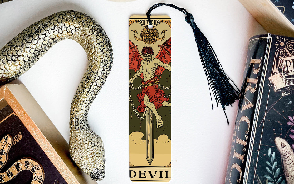 a bookmark with an image of a woman on it