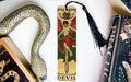 a bookmark with an image of a woman on it