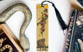 a bookmark with an image of a woman on it