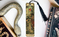 a bookmark with a snake and a snake on it