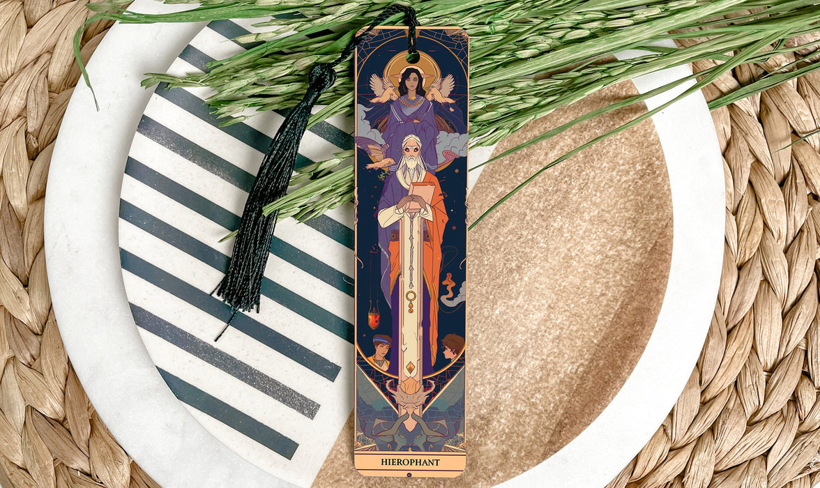 a bookmark with an image of mary and jesus on it