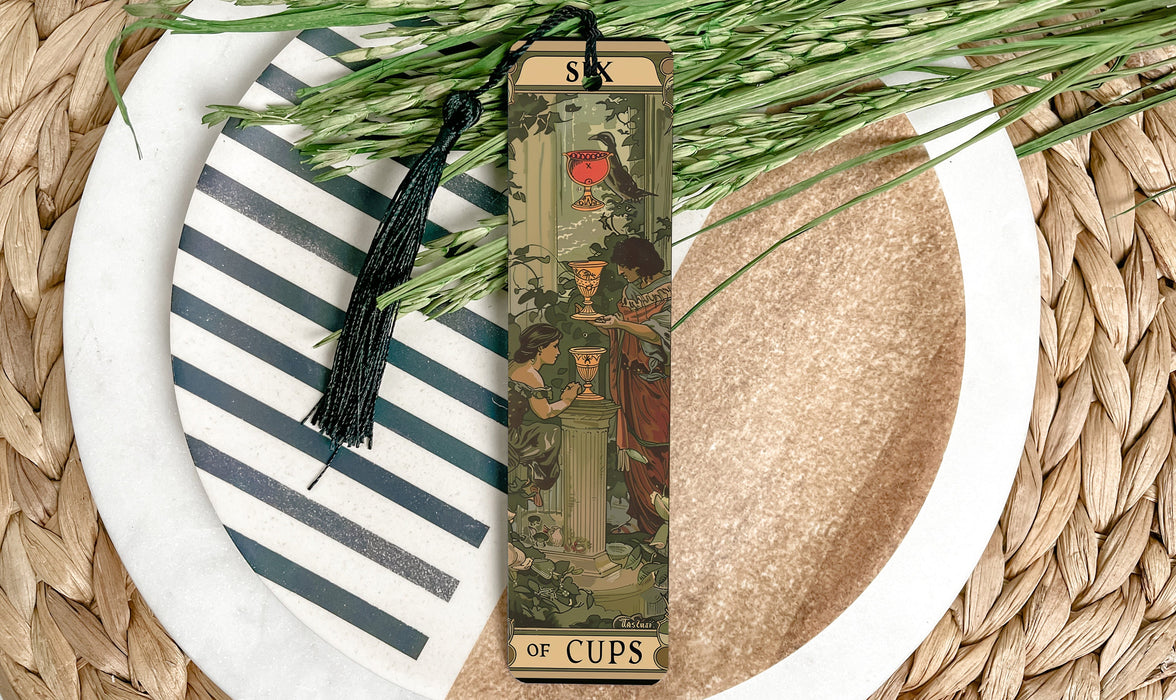 a bookmark with a picture of a woman on it