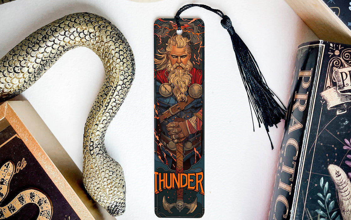 a bookmark with a picture of a man on it