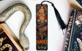 a bookmark with a picture of a man on it