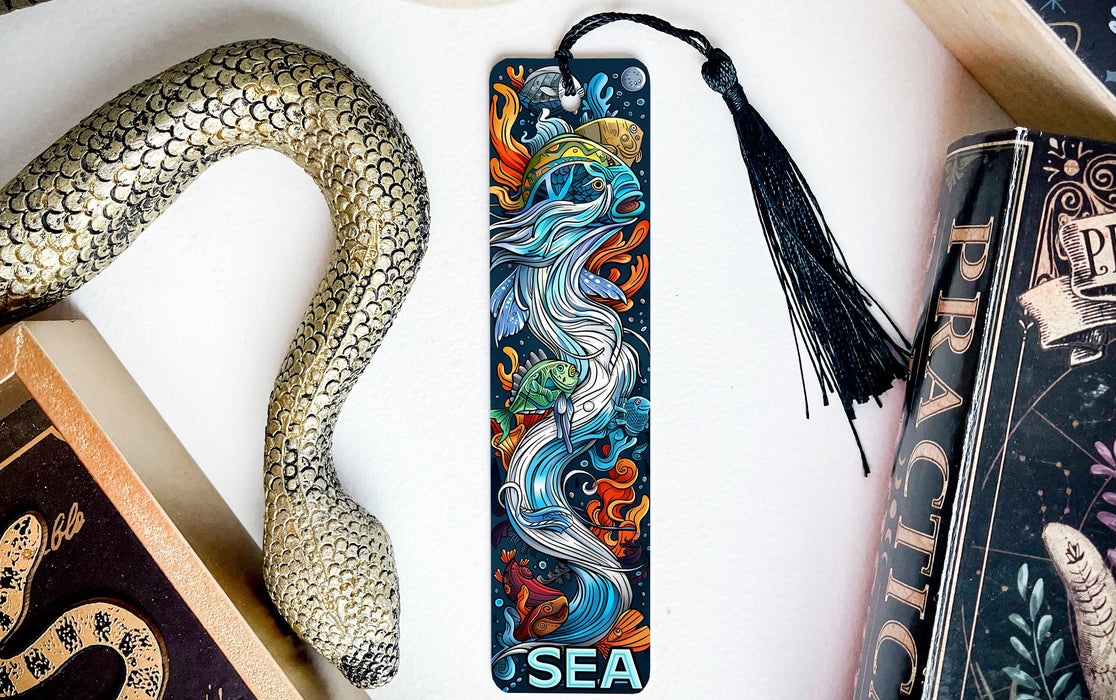 a bookmark with a dragon design on it
