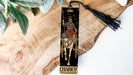 a bookmark with a picture of a man on a horse