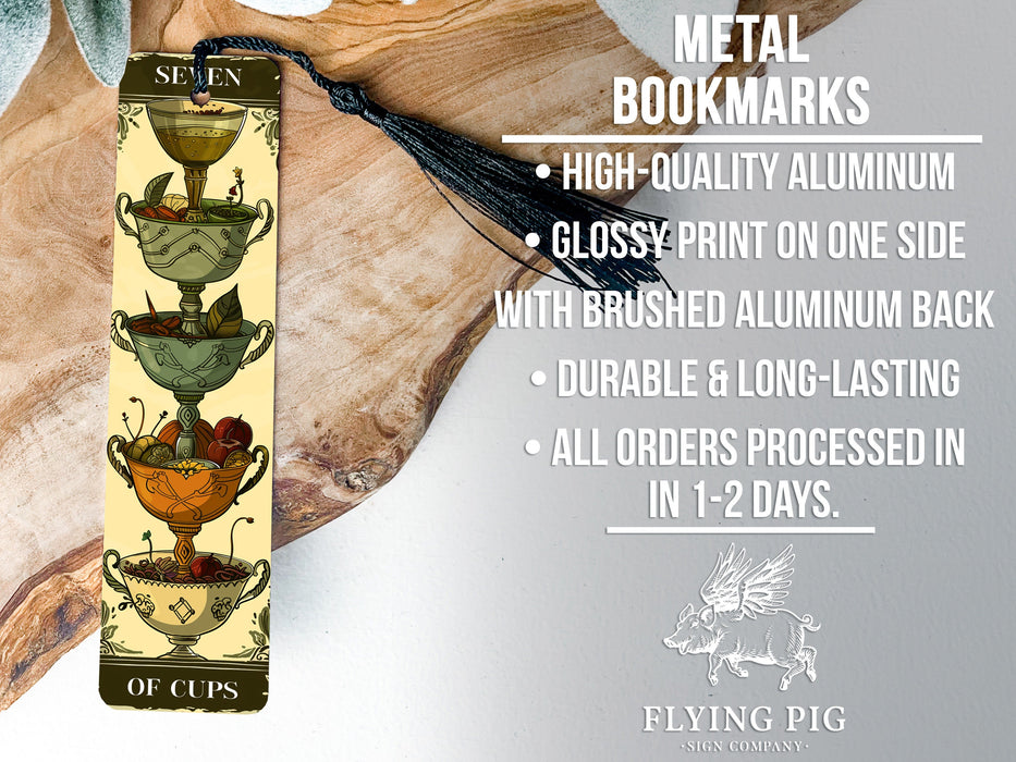 a bookmark with a picture of a teapot and a cup on it