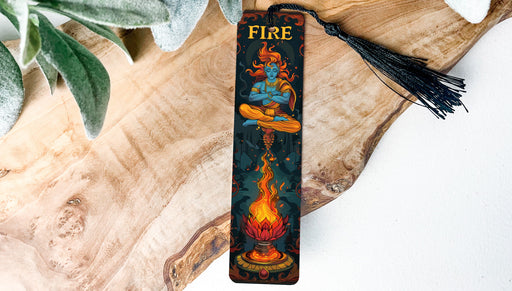 a bookmark with an image of a demon on it