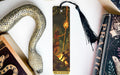 a bookmark with an image of a snake on it