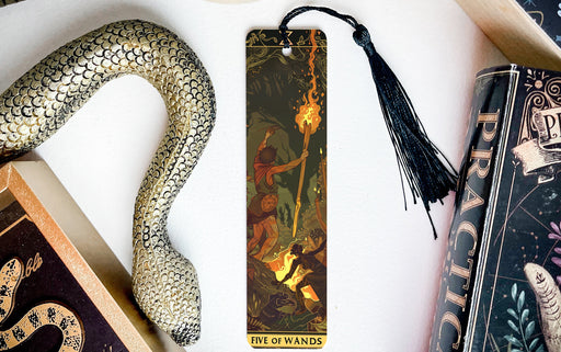 a bookmark with an image of a snake on it