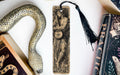 a bookmark with a snake and a snake on it