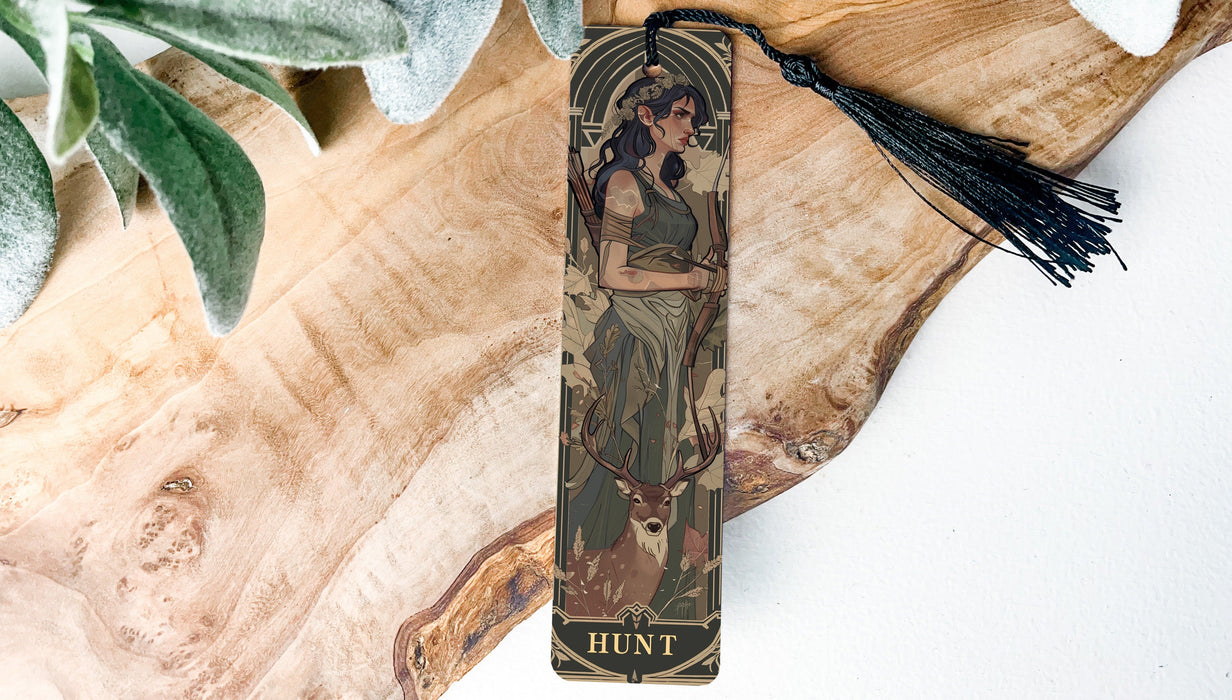 a bookmark with a picture of a woman on it