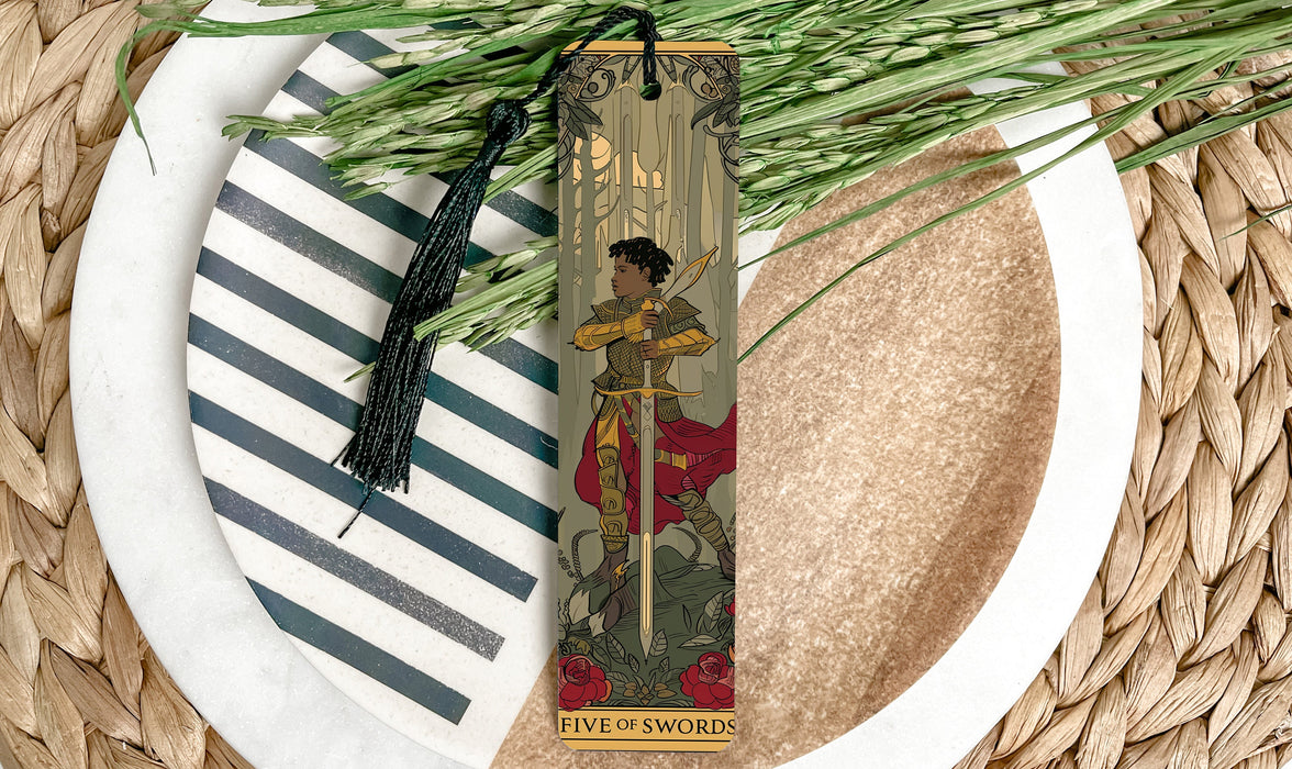 a bookmark with a picture of a woman on it