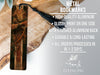 a bookmark with an image of a man holding a cross