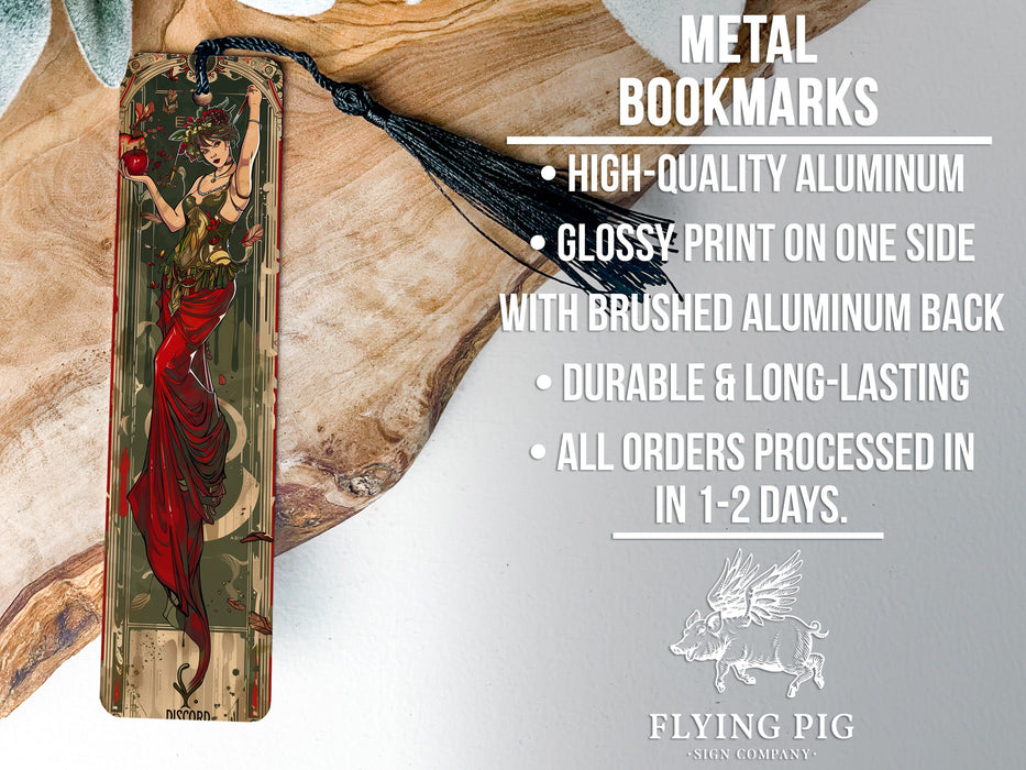 a bookmark with a picture of a woman on it