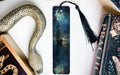 a bookmark with a picture of a ship on it
