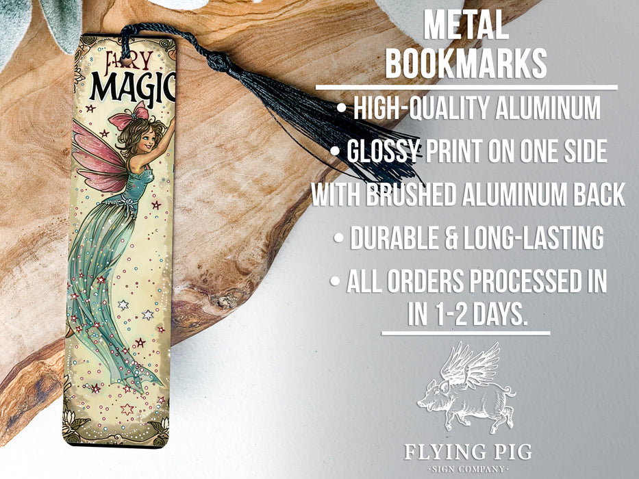 a bookmark with an image of a fairy on it